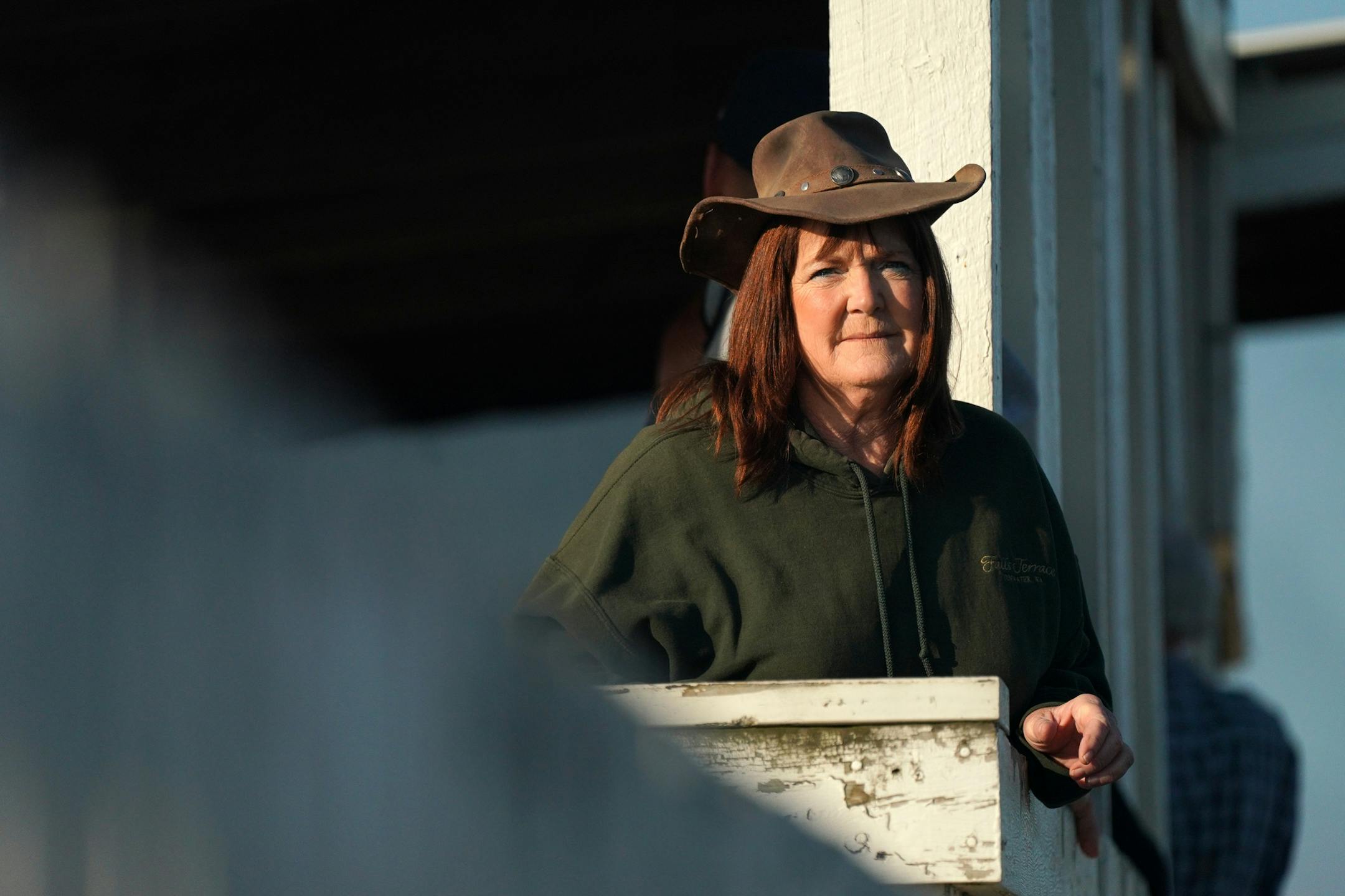 Owner and trainer Valorie Lund watched as exercise rider Jake Barton rode Mr. Jagermeister during his morning workout. ] ANTHONY SOUFFLE • anthony.souffle@startribune.com Owner and trainer Valorie Lund worked out her 3-year-old thoroughbred Mr. Jagermeister, already considered one of the greatest Minnesota-bred racehorses in history, Wednesday, Aug. 29, 2018 at Canterbury Park in Shakopee, Minn. Lund who co-owns Mr. Jagermeister with her sister, also was the trainer of both parents and made the