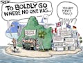 Sack cartoon: Obama's Cuba trip