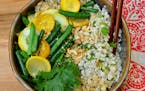 Lemongrass Turkey Rice Bowls with Vegetable Stir-fry
