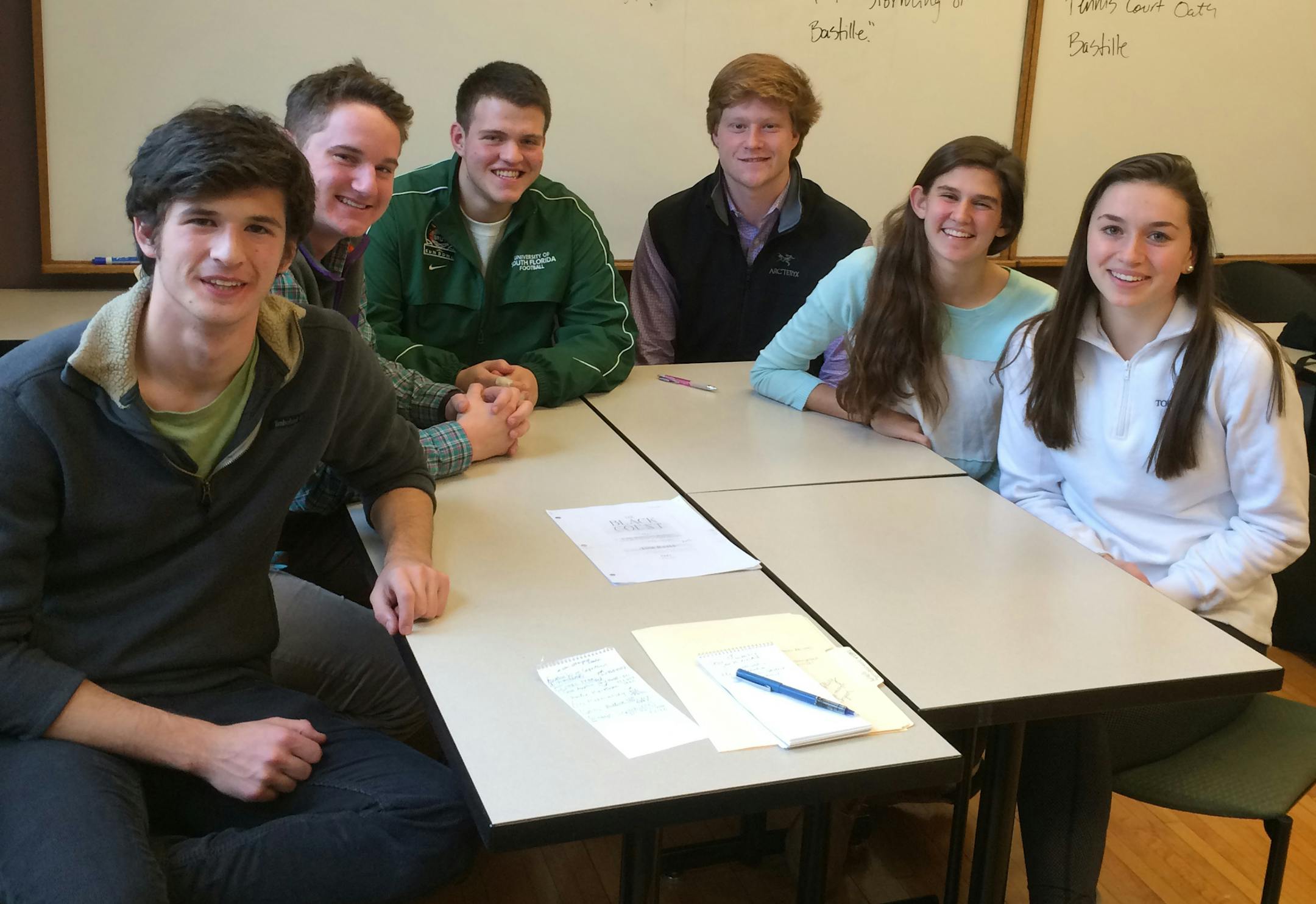 Blake School students Eli Makovetsky, Gus Austin, Isaac Frans, Charlie Markusen, Robyn Lipschultz and Carly Bullock. Not pictured: Co-chair Austin Echtenkamp