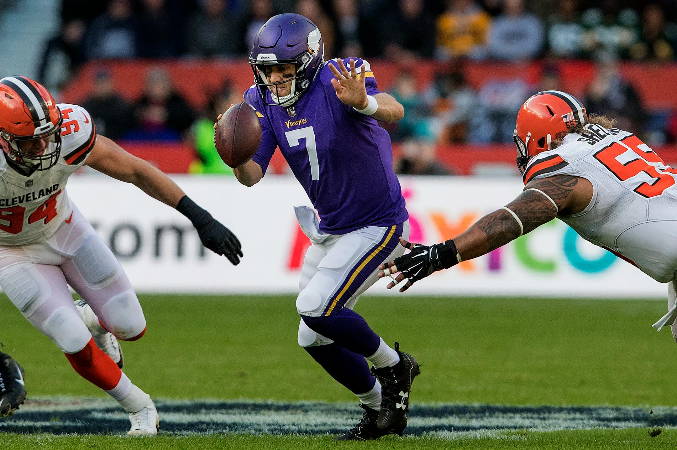 Minnesota Vikings quarterback Case Keenum. ] CARLOS GONZALEZ � cgonzalez@startribune.com - October 29, 2017, London, England, UK, Twickenham Stadium, NFL, Minnesota Vikings vs. Cleveland Browns,