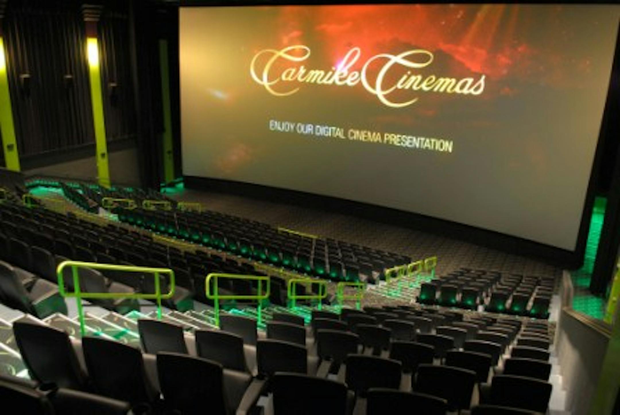 Three stories tall, 80 feet wide. Would you care for a large drink and a large popcorn with that? Photo: Carmike cinemas.