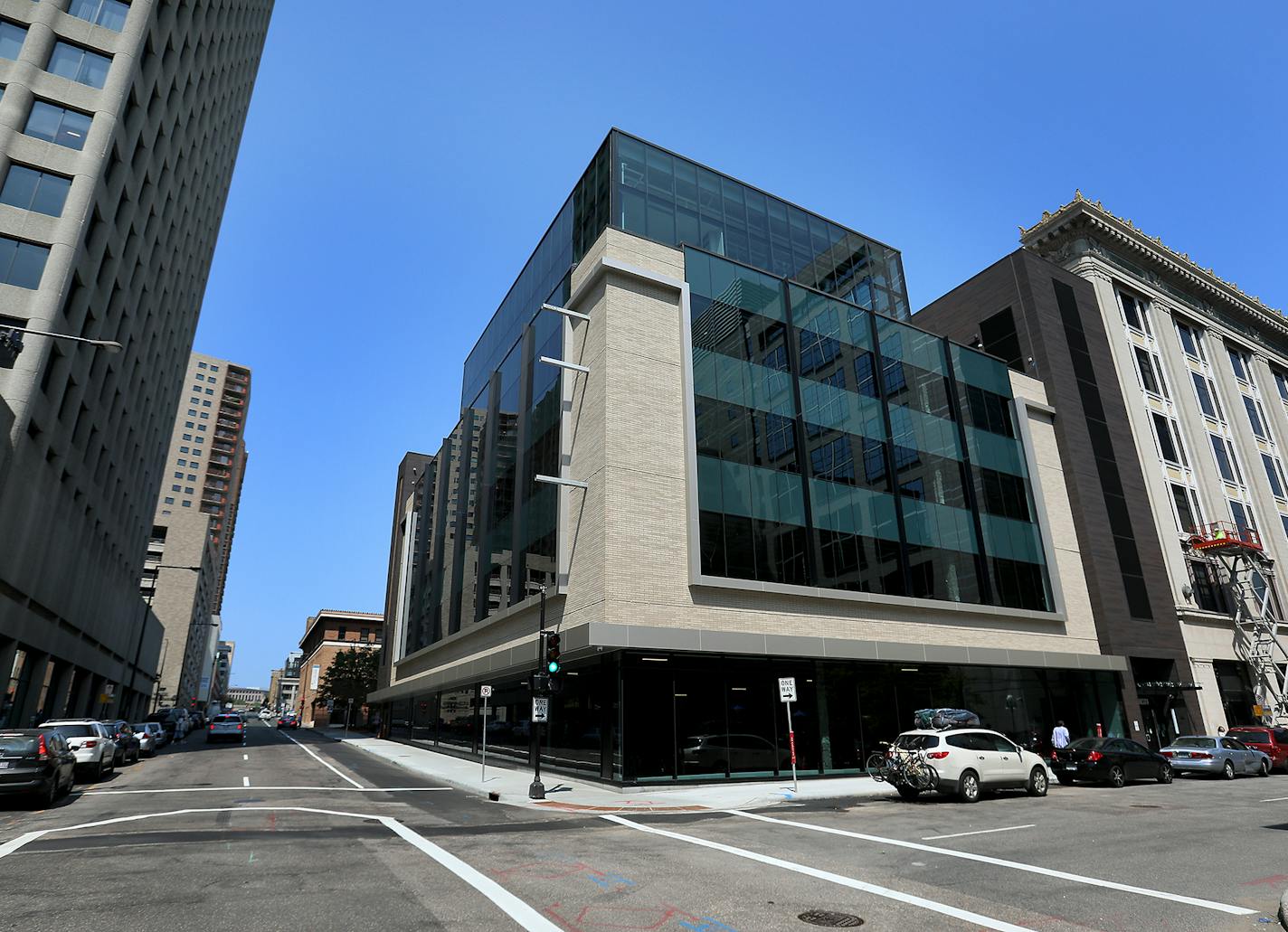 The exterior of the 428 Building, once the old Woolworth's store and seen Wednesday, Aug. 15, 2018, in St. Paul, MN.] DAVID JOLES &#xef; david.joles@startribune.com Tour of the 428 Building, including the Wellworth co-working space that is close to opening in the former Woolworth's store in downtown St. Paul.