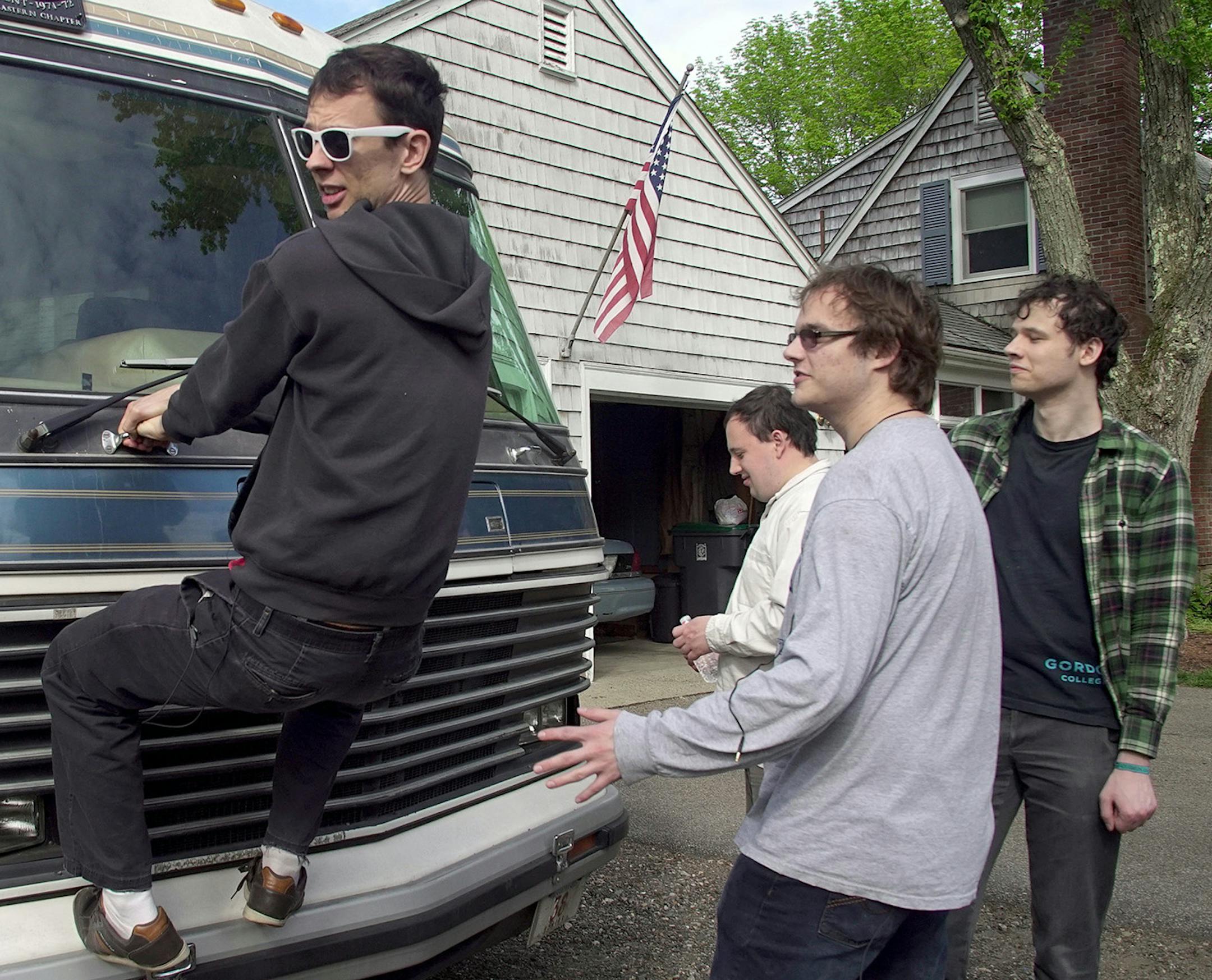 Noah Britton, Ethan Finlan, New Michael Ingemi and Jack Hanke in "On Tour With Asperger's Are Us" on HBO.
credit: HBO