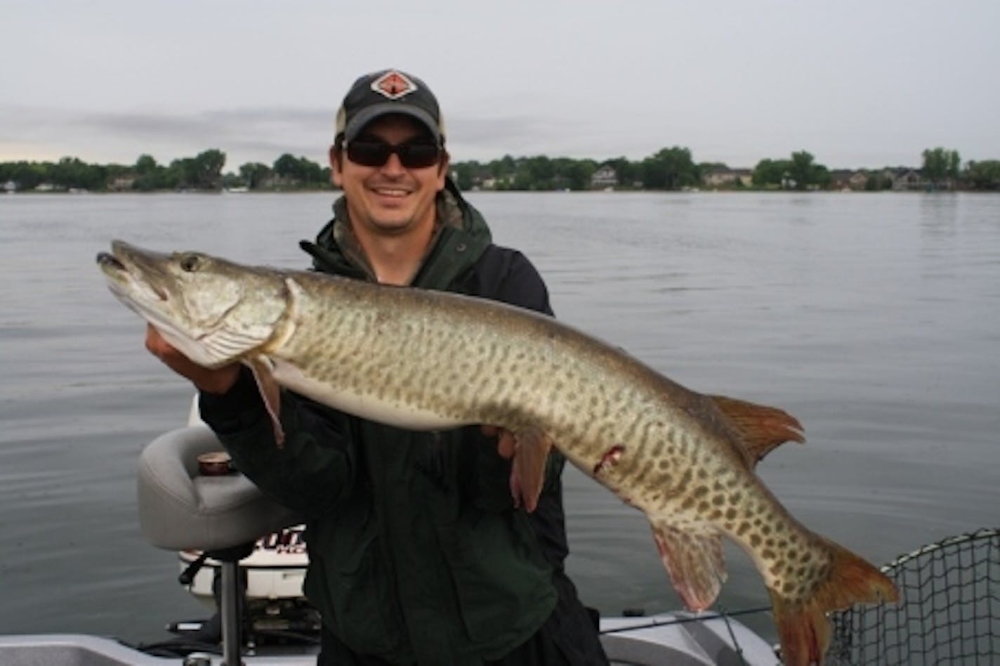 Matt Hennen caught this 44 inch muskie with Travis Frank on the opening morning of the 2010 muskie fishing season.