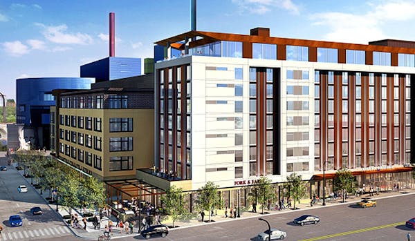 Mortenson Development earlier this summer backed away from a mixed-use building, shown here, it envisioned along Washington Avenue near the Guthrie Th