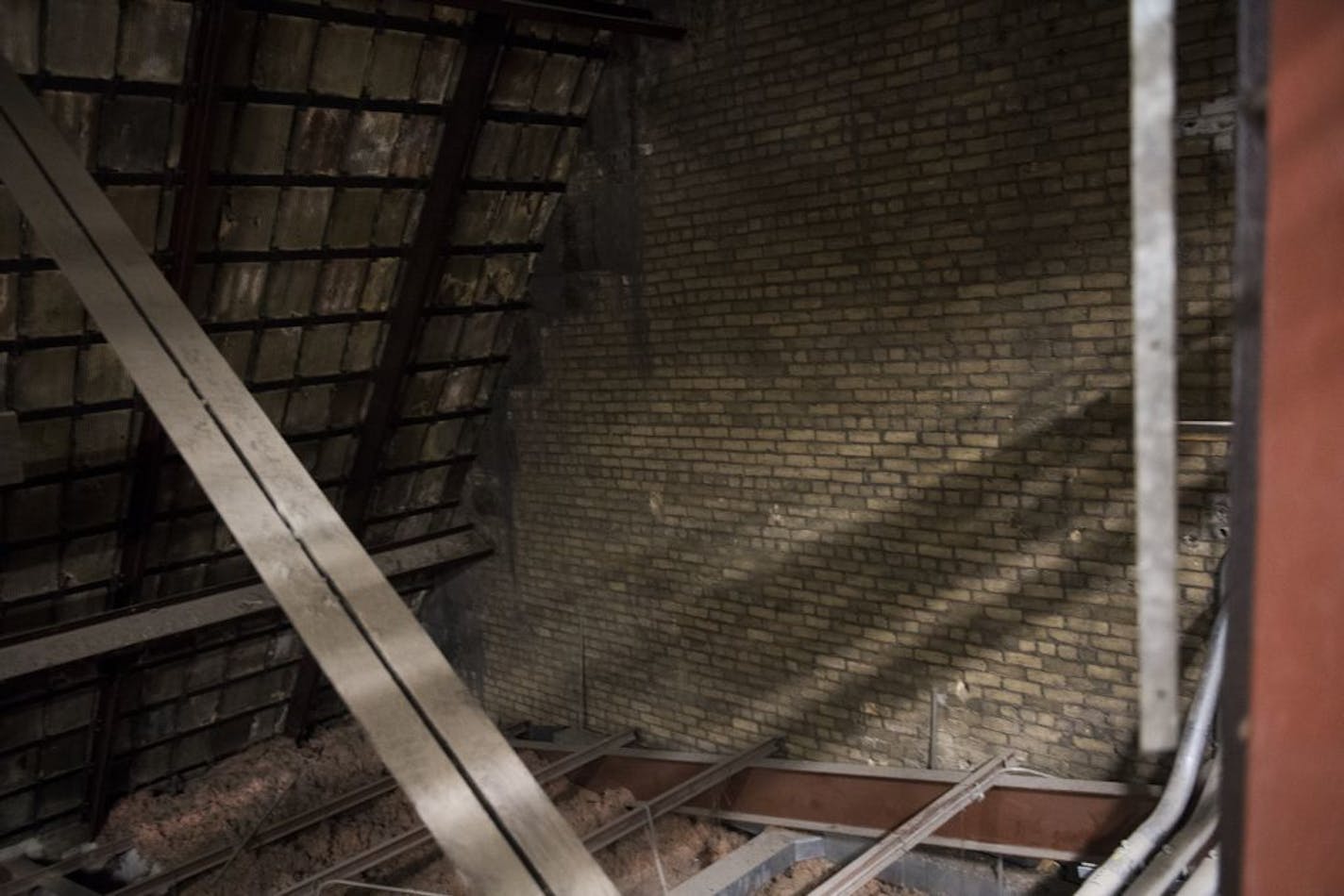 A brick wall in the fifth-floor attic, once part of the jail, is the site of the last execution in Hennepin County. John Moshik, who had been convicted of murder, was hanged in March 1898.