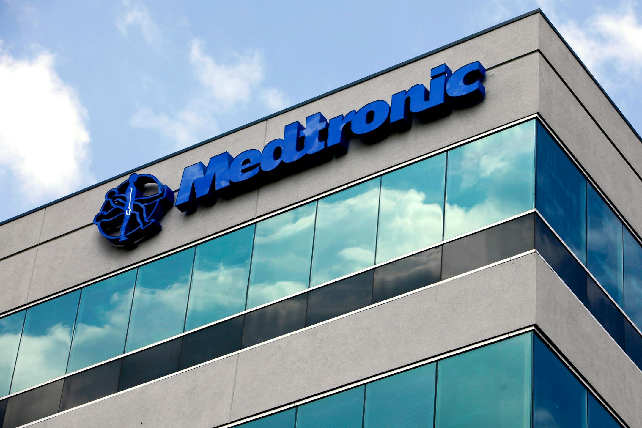 Signage is displayed outside a Medtronic Inc. facility in Memphis, Tenn.