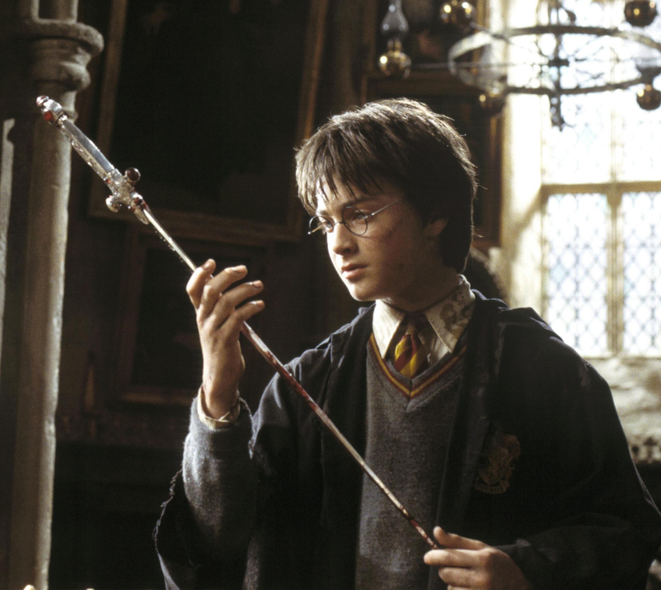 DANIEL RADCLIFFE as Harry Potter in Warner Bros. Pictures' "Harry Potter and the Chamber of Secrets." HARRY POTTER and all related indicia are trademarks of and ©2002 Warner Bros. All Rights Reserved. Harry Potter Publishing Rights ©J.K.R.