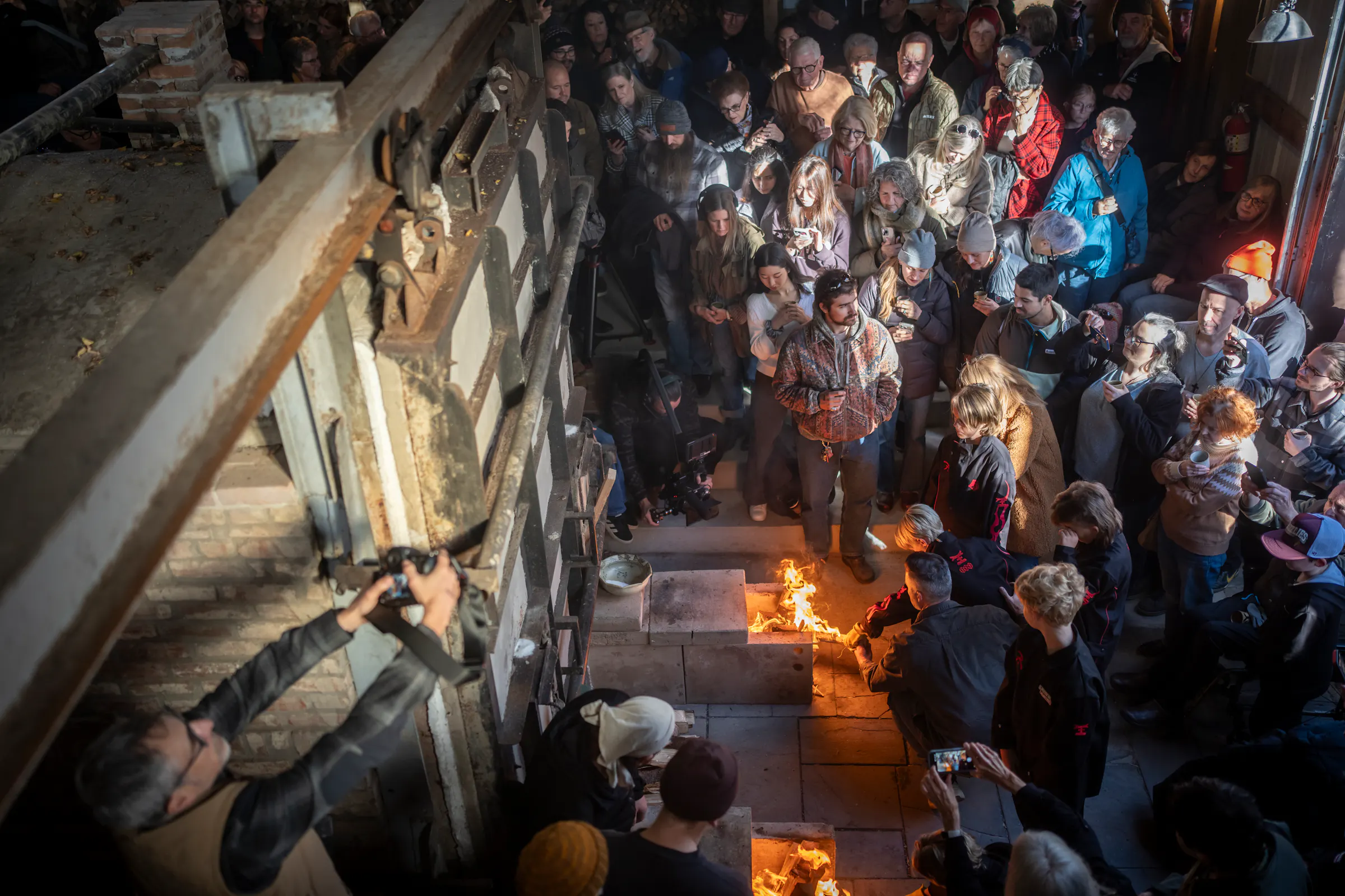 Minnesota's hottest art event: firing St. John's massive pottery kiln