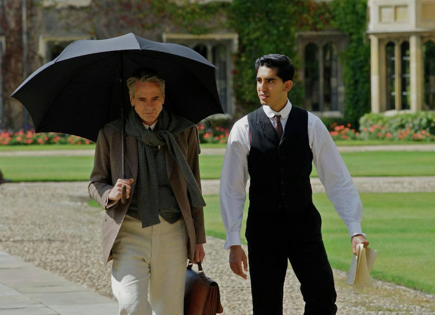 Jeremy Irons and Dev Patel in "The Man Who Knew Infinity." (Photo courtesy IFC Films/TNS) ORG XMIT: 1184038