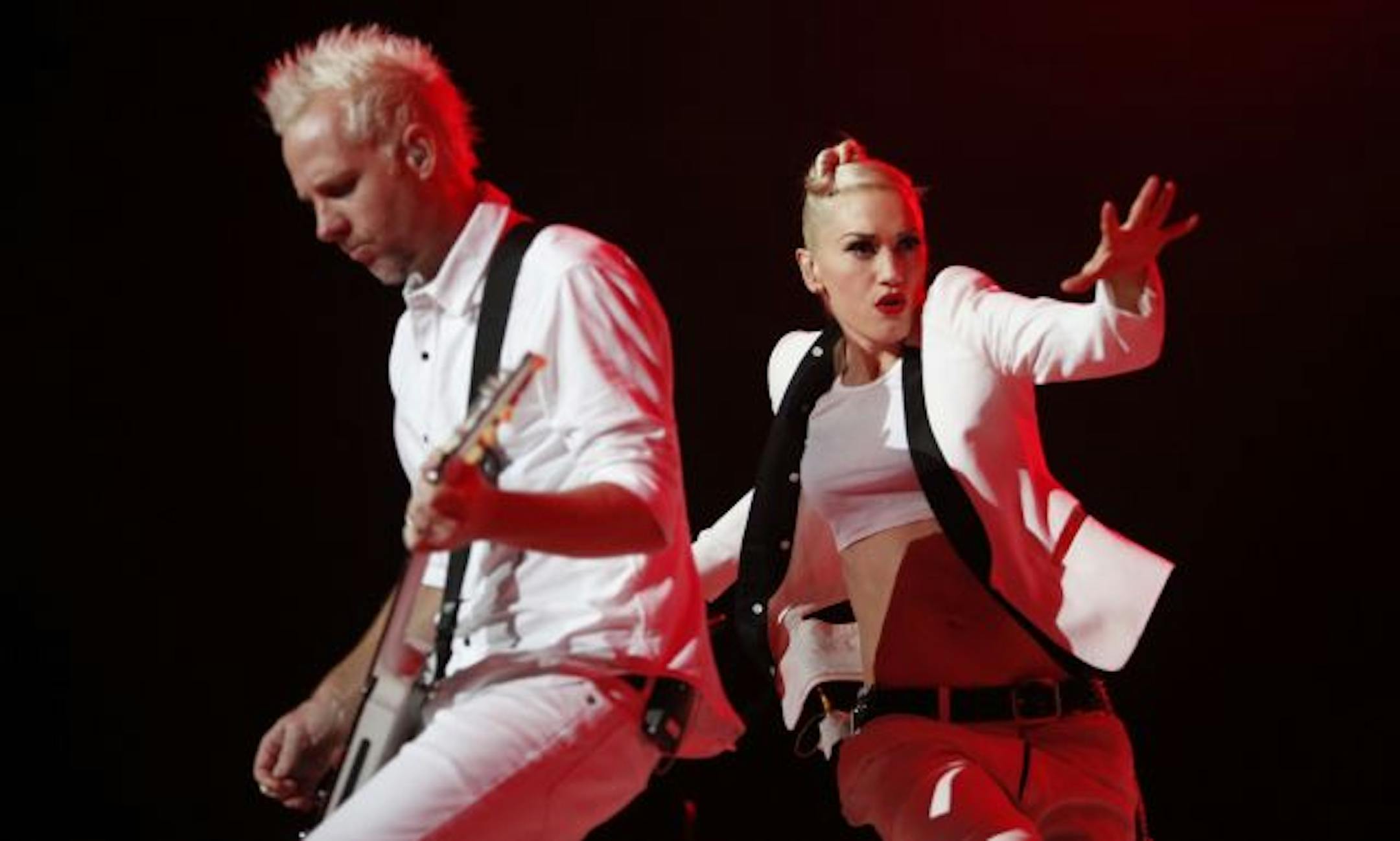 Gwen Stefani, lead singer for the band No Doubt performs Sunday evening at the Xcel Energy Center in St. Paul.
