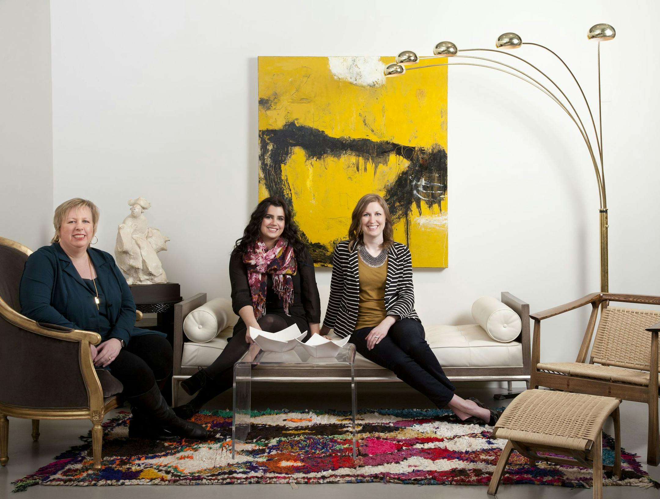 Provided by Engler Studio Room vignette for American Craft Council show, designed by Engler Studio design team (left to right) Linda Engler, Courtney Johnson, Emily Thull