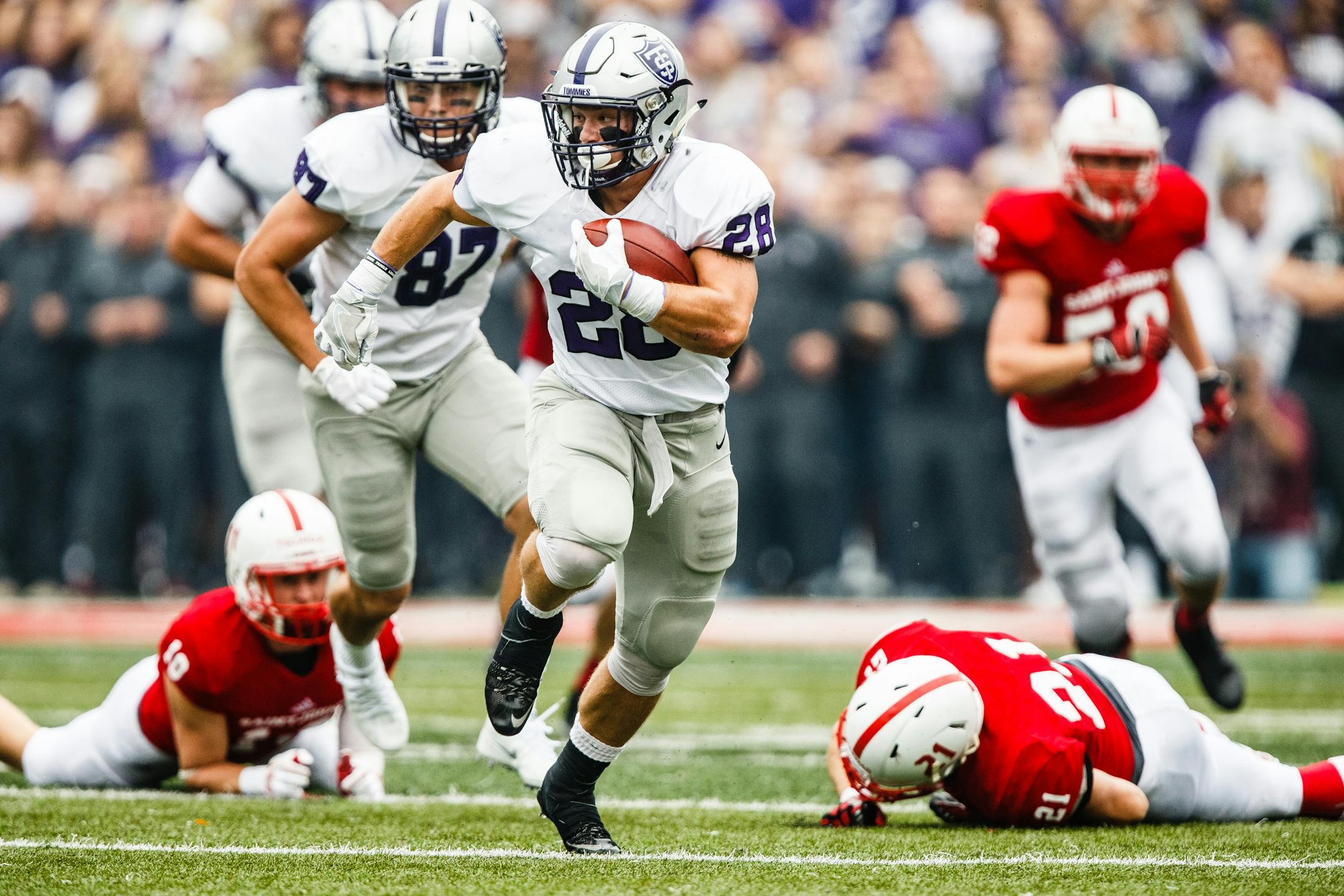 St Thomas running back Jordan Roberts.