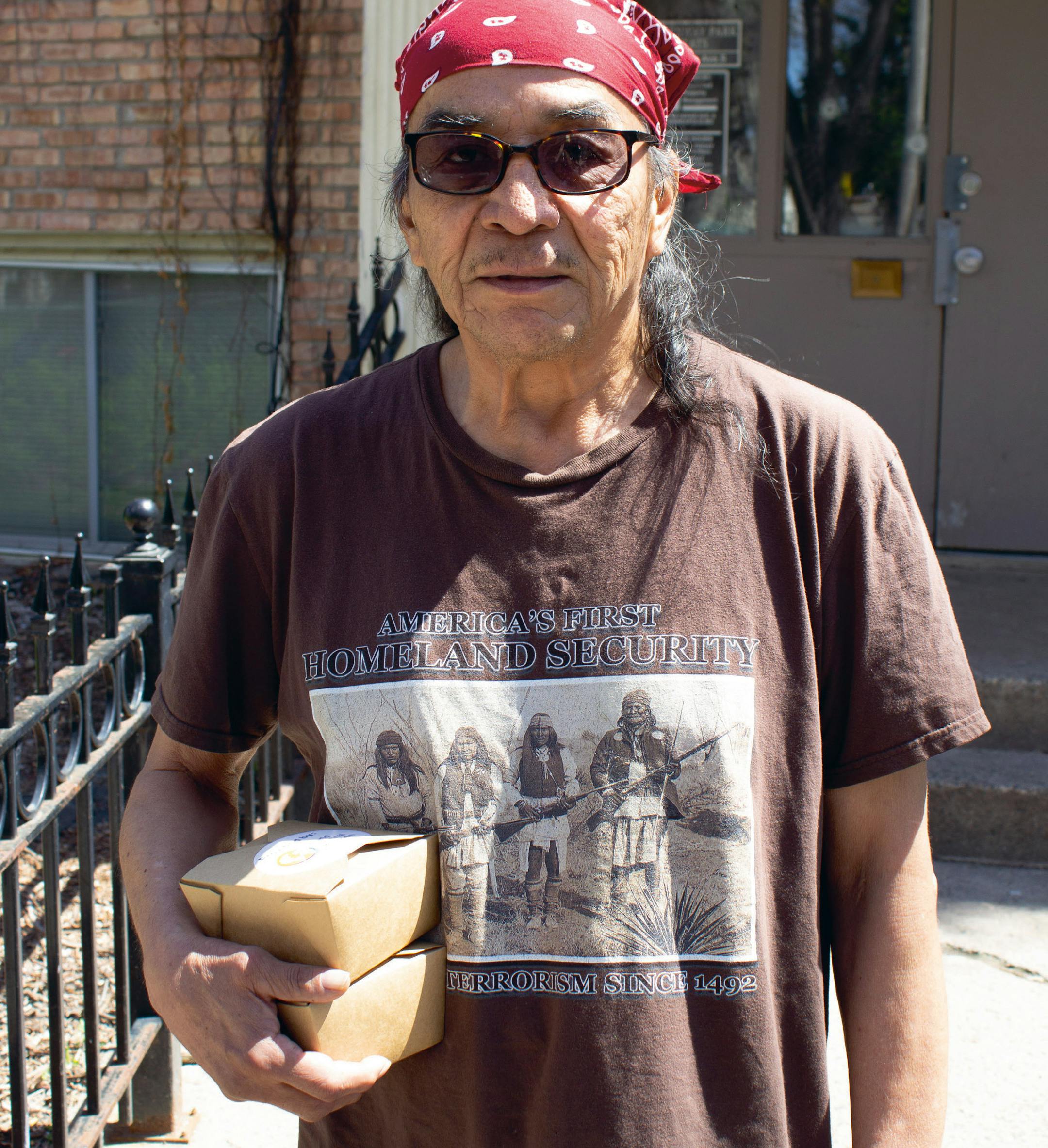 During the pandemic, meals to go were given to elders through the Minneapolis American Indian Center and its Gatherings Cafe, which was operated by chef Brian Yazzie.