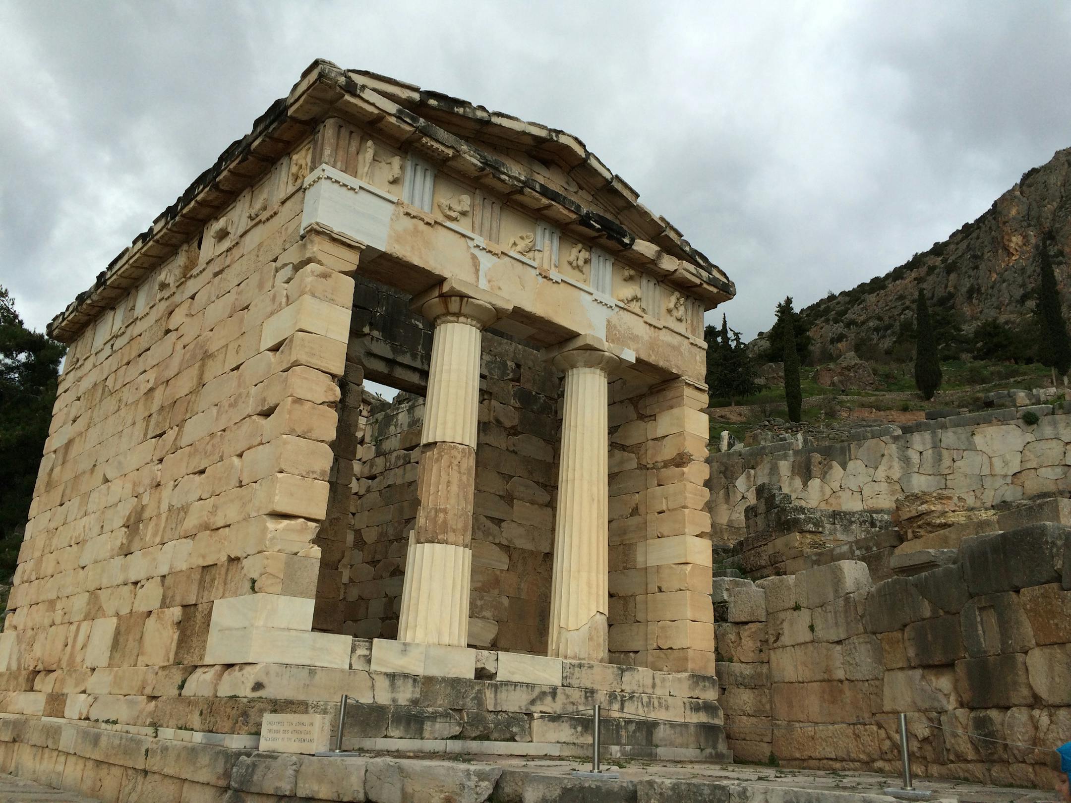 The Treasury of Athens at Delphi, Greece, was constructed by the Athenians to house dedications made by their city and citizens to the sanctuary of Apollo. (Donald Munro/Fresno Bee/TNS) ORG XMIT: 1196397