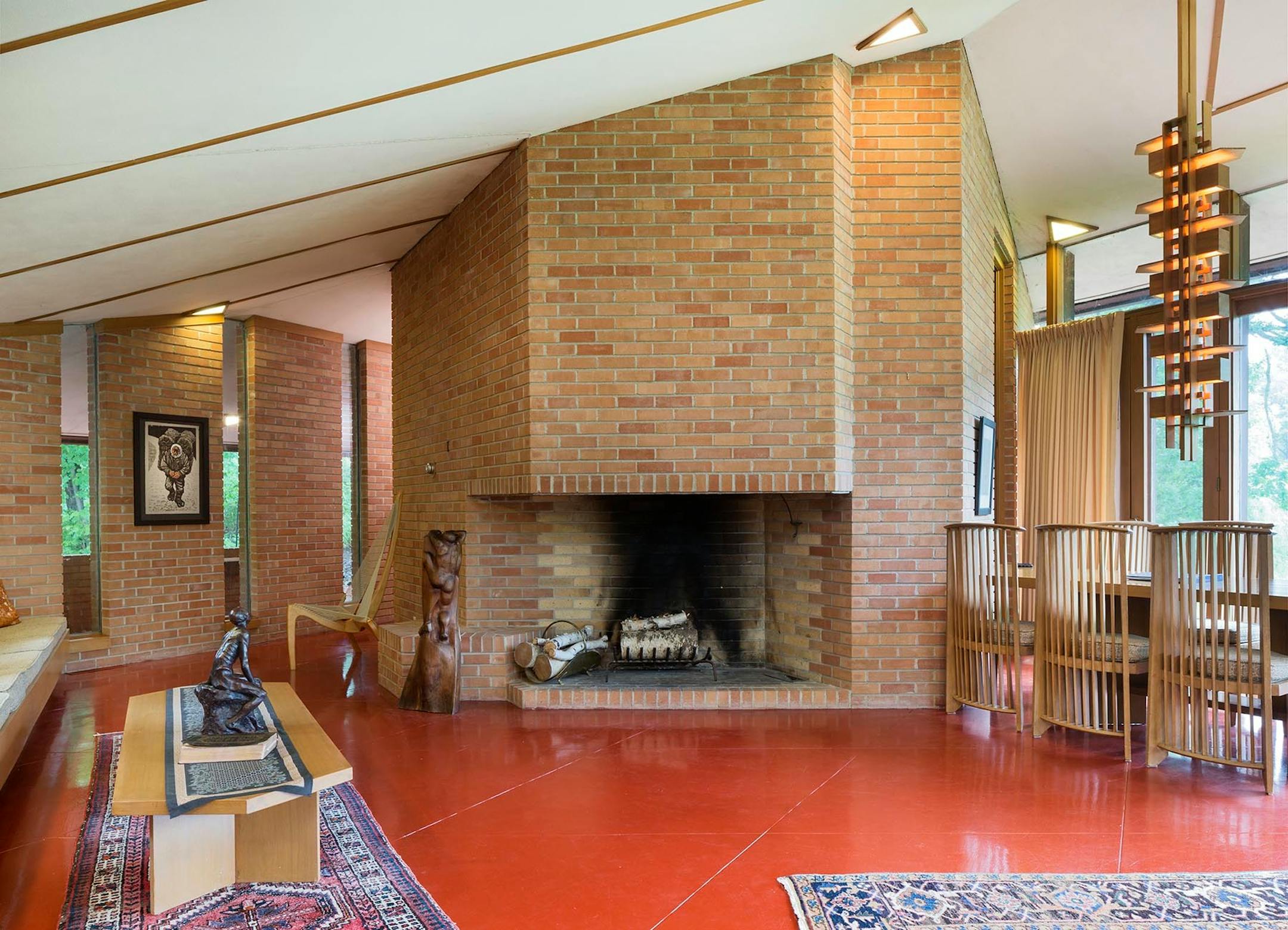 This rare Frank Lloyd Wright house in St. Louis Park – just one of a dozen Wright houses currently on the market nationwide - is on the market for $1.495 million.
Photos by LANDMARK courtesy of the Berg Larsen Group of Coldwell Banker Burnet