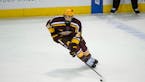 Gophers hockey player Nathan Burke during an game on Oct. 11 in Colorado Springs.