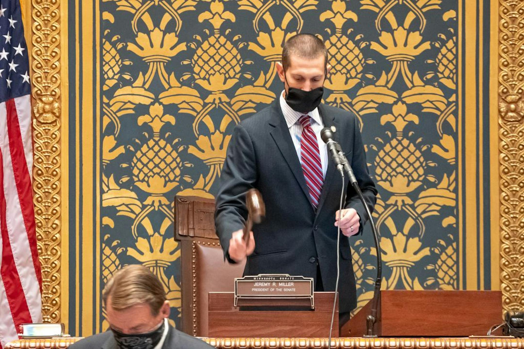 Senate President Jeremy Miller, R-Winona, adjourned the Minnesota Senate on Monday, Oct. 12., until audio problems could be resolved the start of the fifth special session of the year.