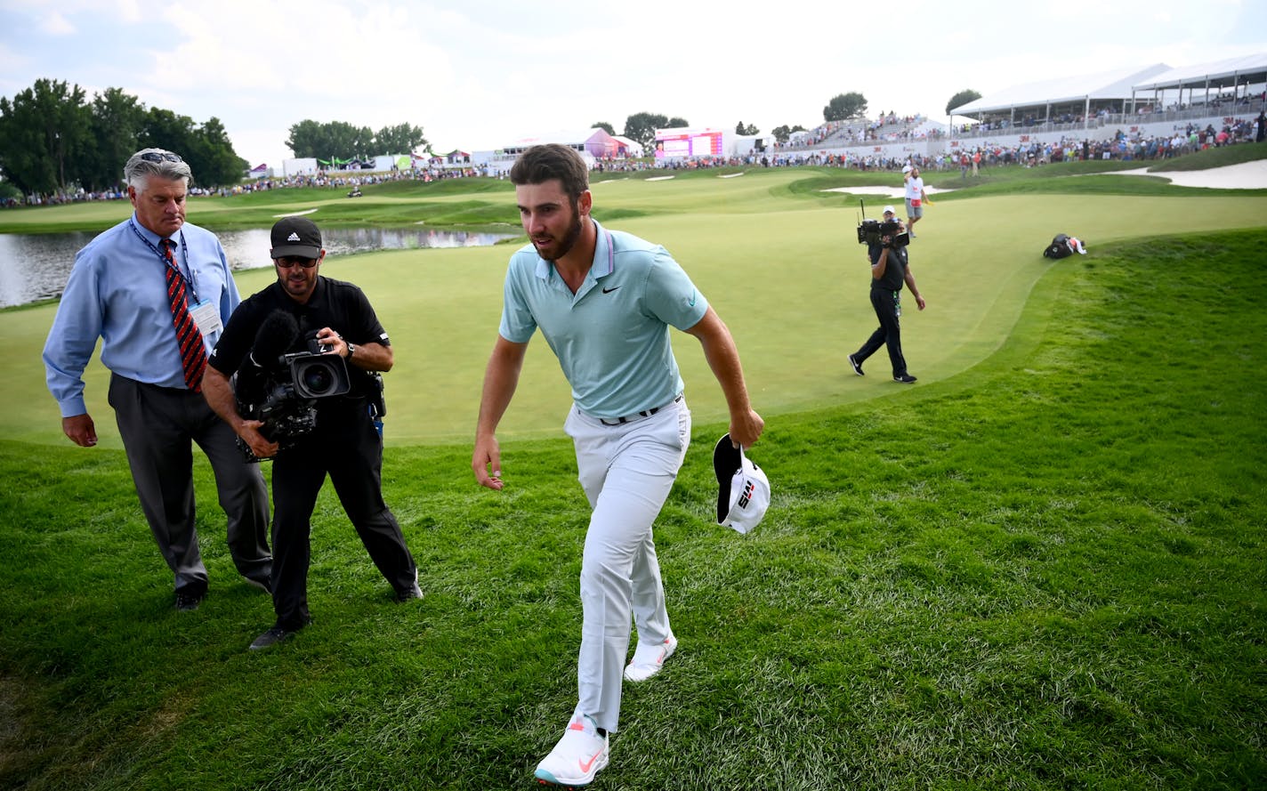 Matthew Wolff walked off the 18th green after winning the 3M Open at TPC Twin Cities. ] AARON LAVINSKY&#x2022; aaron.lavinsky@startribune.com