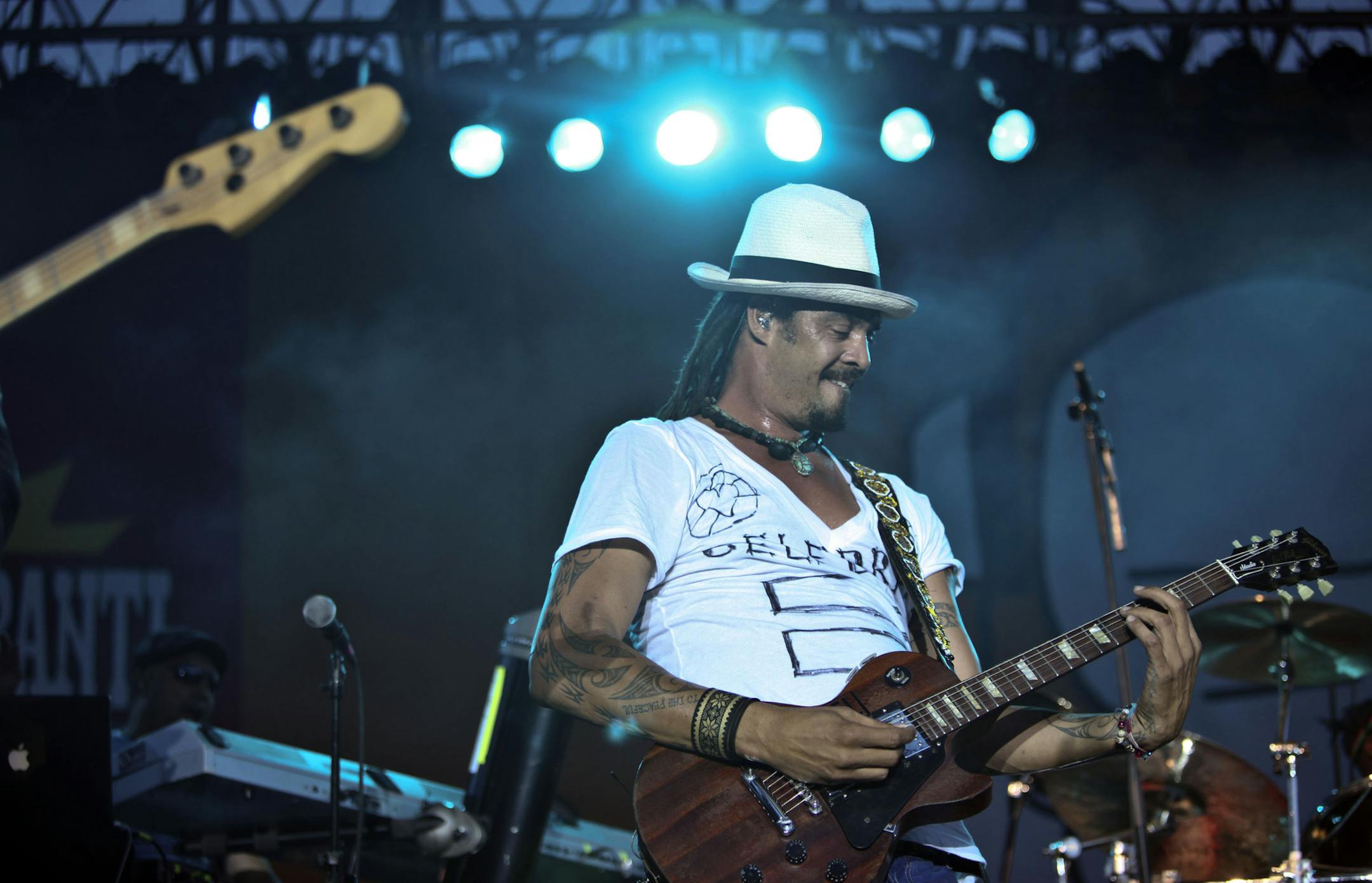 Michael Franti and Spearhead performed at the Basilica Block Party in Minneapolis, Minn., Friday, July 8, 2011. ] (KYNDELL HARKNESS/STAR TRIBUNE) kyndell.harkness@startribune.com