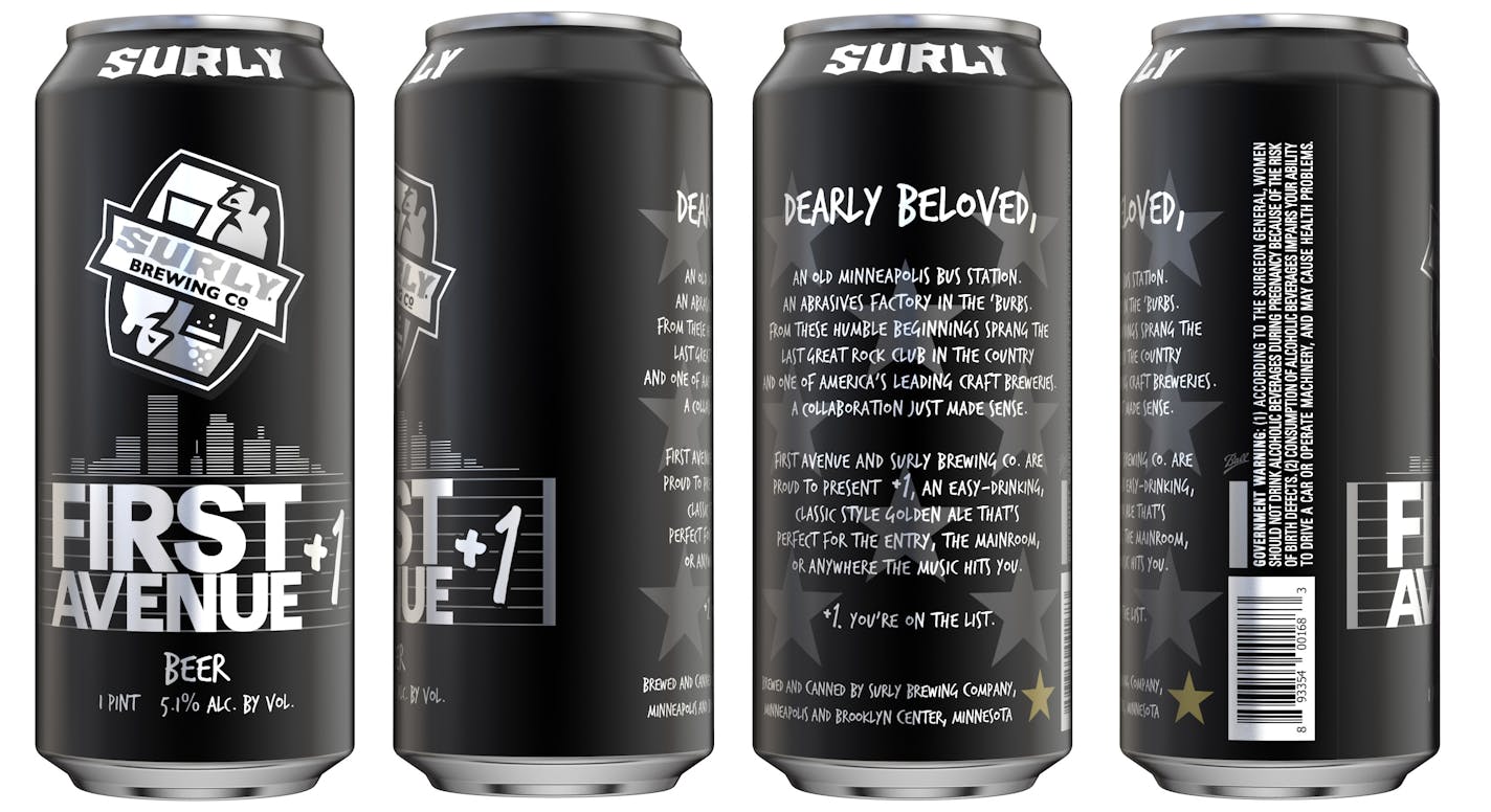 The new canned beer by Surly Brewing and First Avenue.