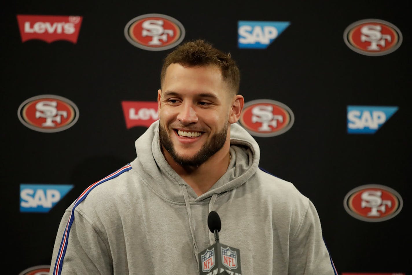 Nick Bosa talked to reporters after the game.