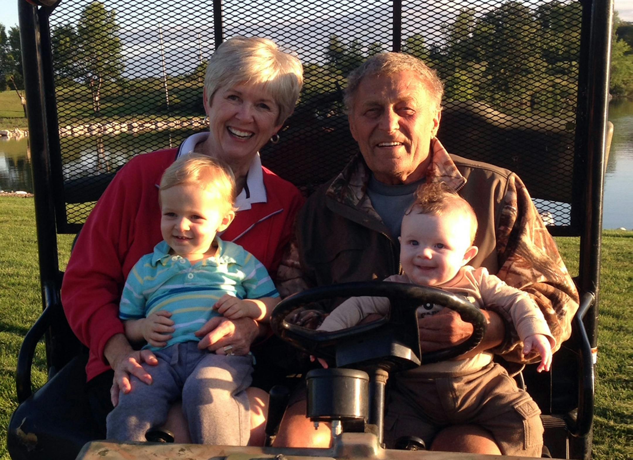Ann and Duane (Dewey) Markus with grandsons for Gail Rosenblum column