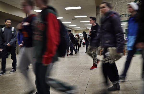 March 18, 2014: Students filled the hallway at Park High School while heading to their first hour class at 8:35 a.m. in Cottage Grove.