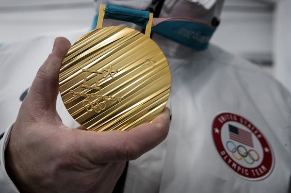 John Shuster posed with the gold medal. USA beat Sweden 10-7 at Gangneung Curling Centre on Saturday to win the Gold medal.