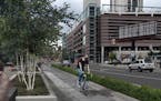 More green would be added to 3rd Avenue under a proposed redesign in downtown Minneapolis. One feature would be planter-protected bike lanes on portio