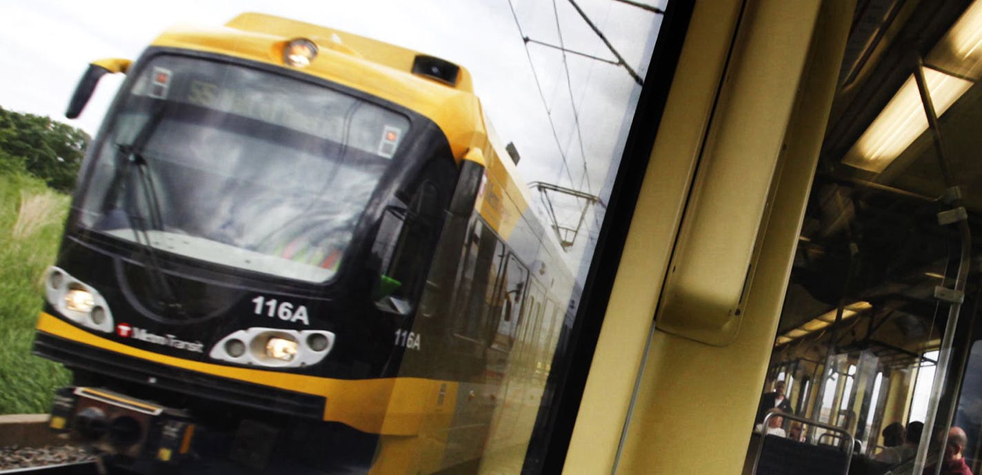 A Metro Transit light-rail train is pictured in this file photo.