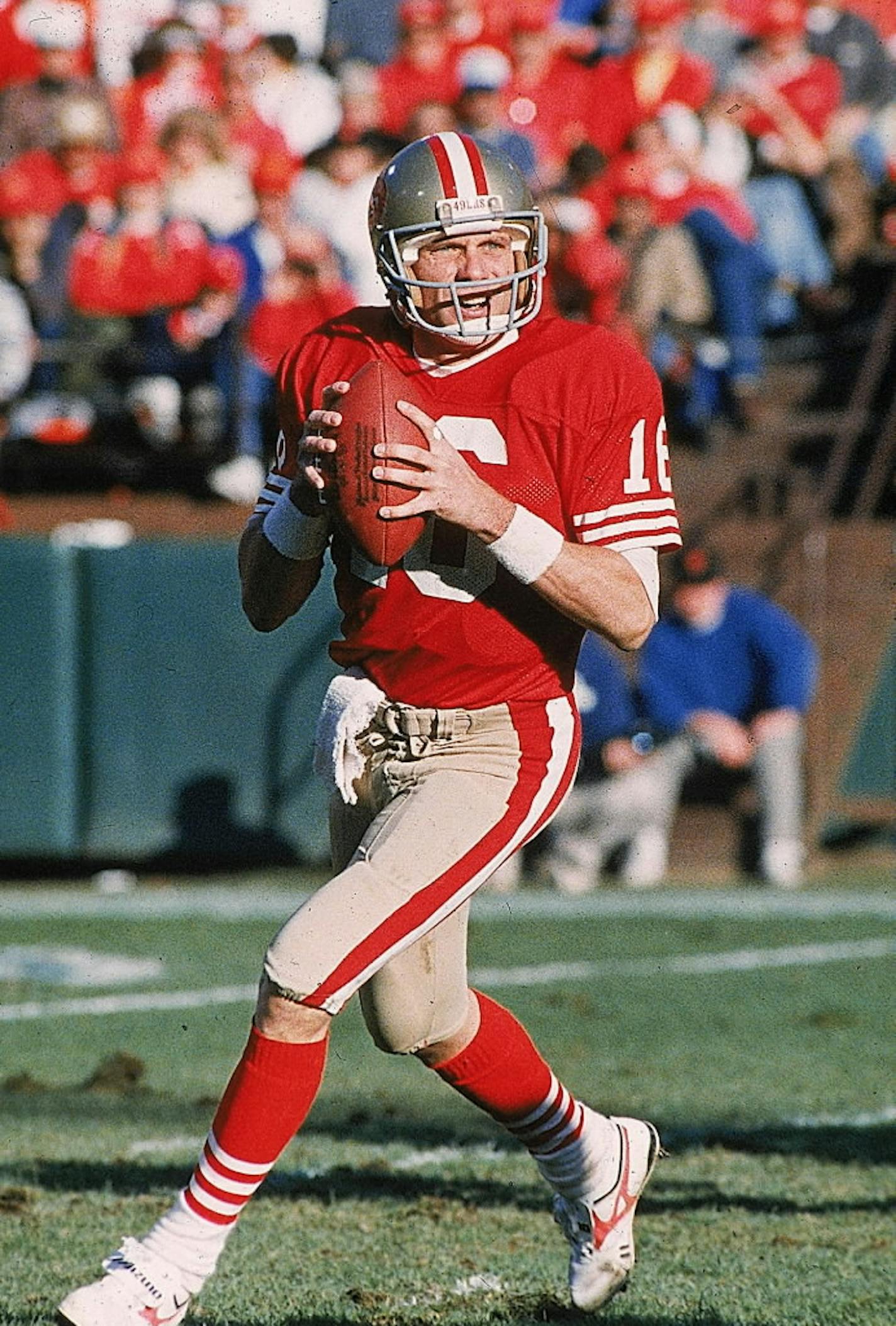 San Francisco 49ers quarterback Joe Monta in 1989.