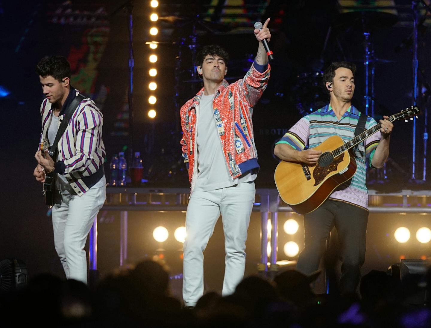 The new reunited Jonas Brothers headlined at the Armory on Saturday night as part of Final Four festivities.