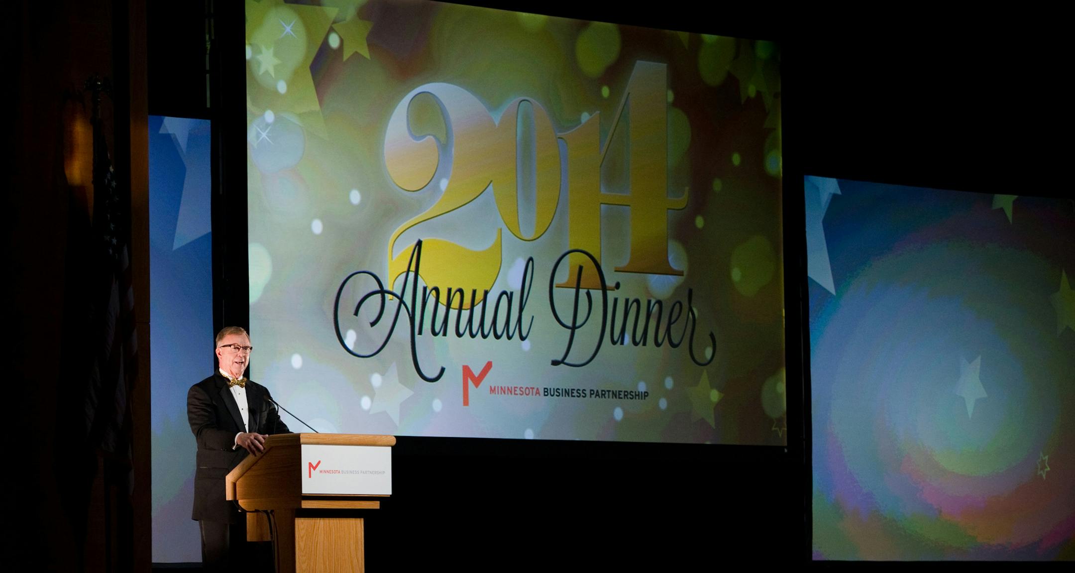 Minnesota Business Partnership executive director, Charlie Weaver, addresses the Minnesota Business Partnership Annual Meeting and Dinner Tuesday, October 7 at the Convention Center Ballroom. ] (SPECIAL TO THE STAR TRIBUNE/BRE McGEE) **Charlie Weaver (Minnesota Business Partnership executive director)