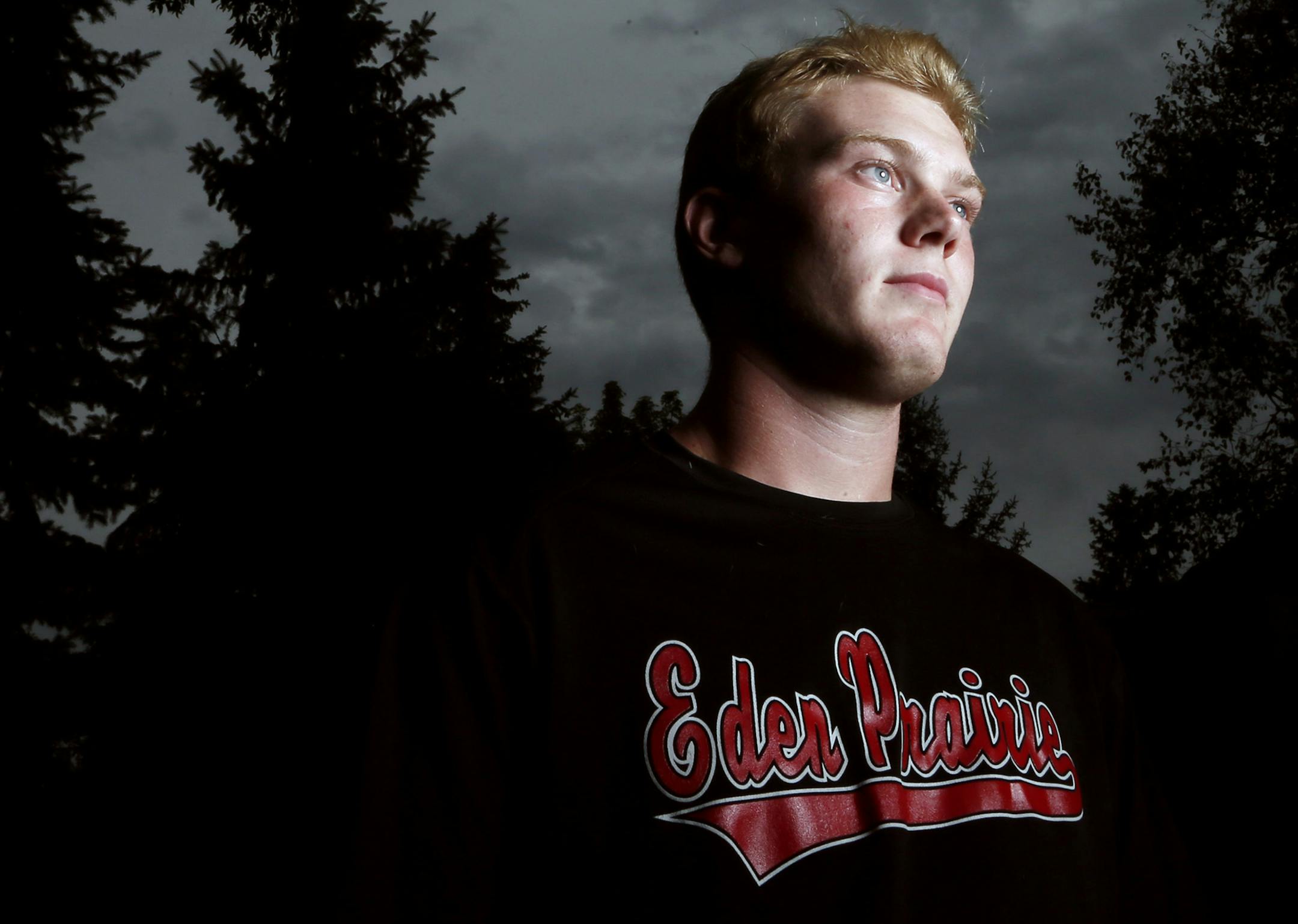 Portrait of Jack Welter and Eden Prairie high school wrestler has had a concussion Thursday September 4 , 2014 in Eden Prairie MN . ] Jerry Holt Jerry.holt@startribune.com ORG XMIT: MIN1409041750002311