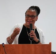 Ramsey County Board Chairwoman Toni Carter, shown in 2019, called racial injustice an "ongoing and enduring crisis" that needs additional work and res