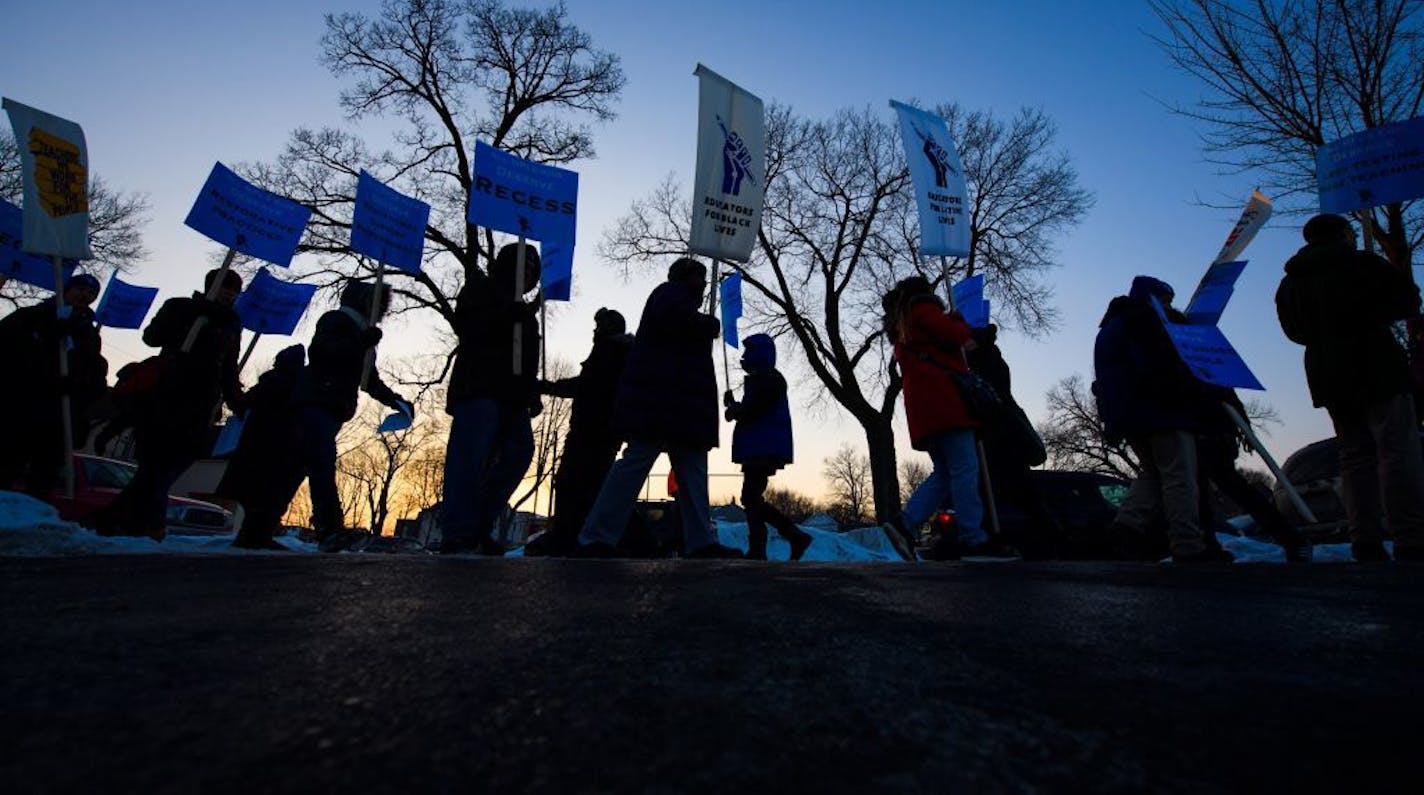 Hundreds of educators, families and community members rallied outside of the Minneapolis Public Schools headquarters on West Broadway. Minneapolis Federation of Teachers says it's stepping up efforts to get the school district to listen to its demands.