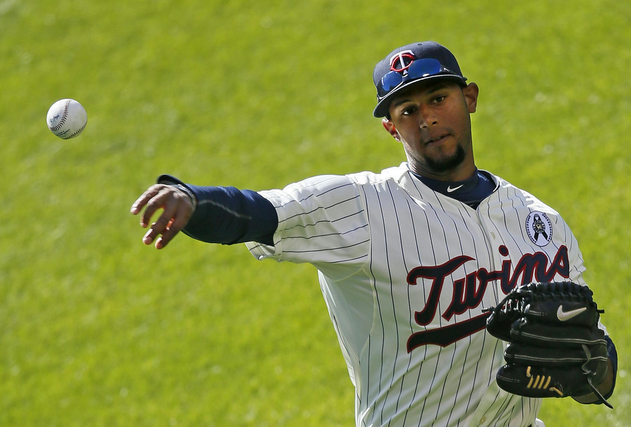 Twins centerfielder Aaron Hicks. ] Minnesota Twins Opening Day -vs- Detroit Tigers - Target Field BRIAN PETERSON &#x201a;&#xc4;&#xa2; brianp@startribune.com Minneapolis, MN - 04/01/2013