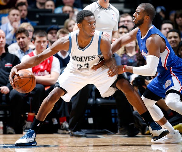 Chris Paul (3) defended Andrew Wiggins (22) in March. Wiggins will be named the NBA's Rookie of the Year on Thursday.