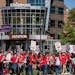 Nurses and supporters picket in front of St. Paul’s Children’s Minnesota during the strike on Monday. About 15,000 nurses are on strike until Thur