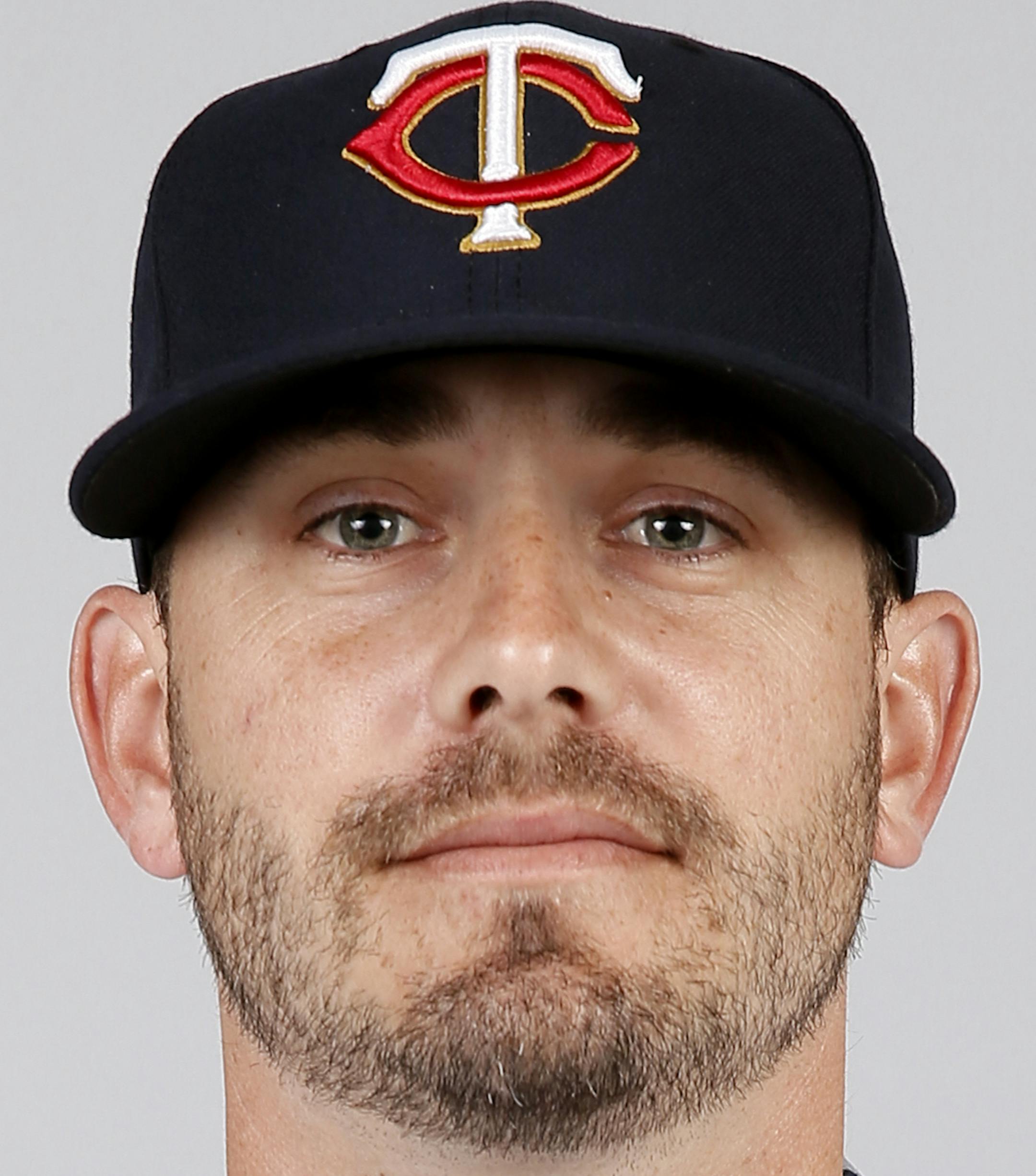 This is a 2015 photo of Brian Duensing of the Minnesota Twins baseball team. This image reflects the Twins active roster as of Tuesday March 3, 2015, when this image was taken. (AP Photo/Tony Gutierrez) ORG XMIT: FLTG270