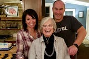 Rachel Freed with her children, Debbie Stillman and Sid Levin.  