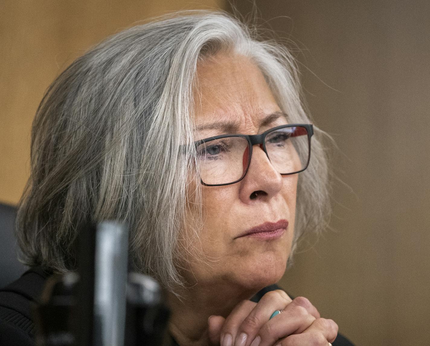 Judge Kathryn Quaintance listens as Mohamed Noor reads a statement before sentencing. ] LEILA NAVIDI &#xa5; leila.navidi@startribune.com BACKGROUND INFORMATION: Former Minneapolis police officer Mohamed Noor is sentenced by Judge Kathryn Quaintance in the fatal shooting of Justine Ruszczyk Damond in Hennepin County District Court in Minneapolis Friday, June 7, 2019.