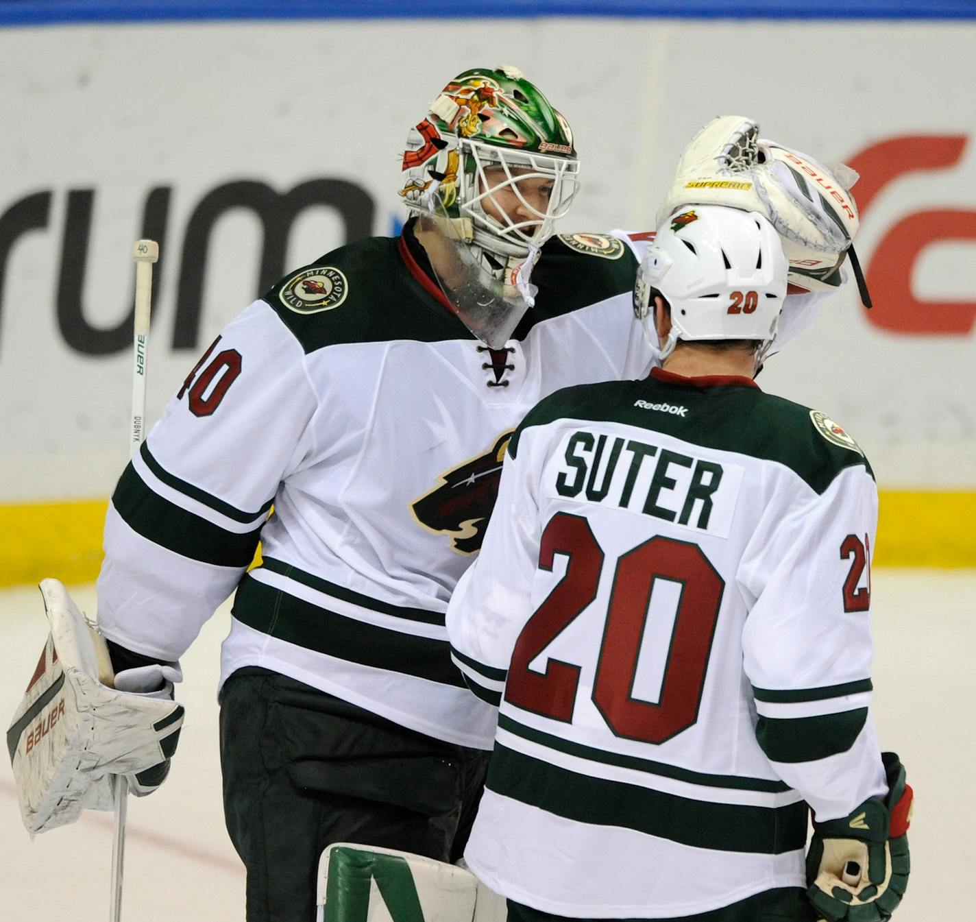 Goalie Devan Dubnyk and defenseman Ryan Suter