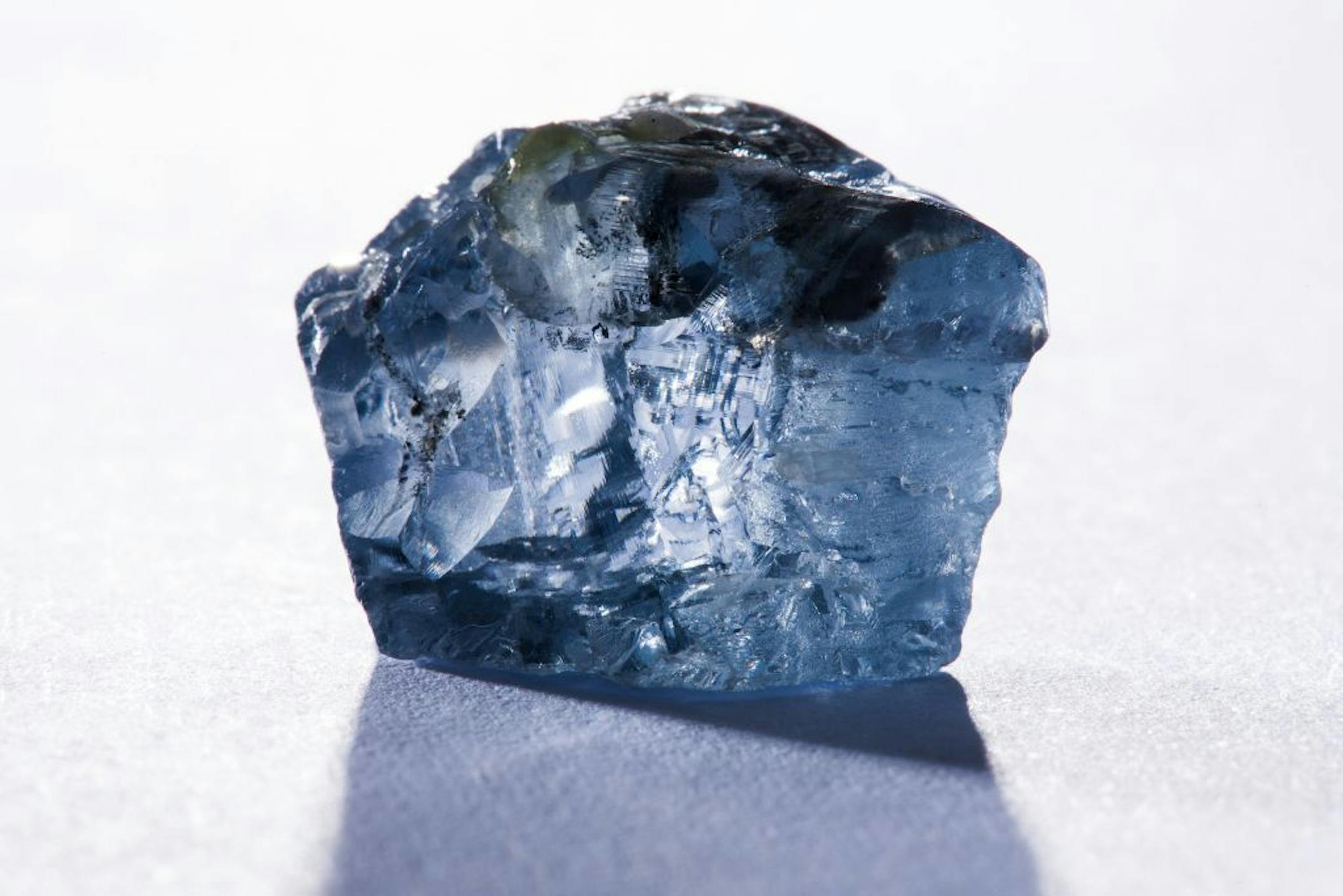Image taken Friday Jan. 18, 2014 and made available by Petra Diamonds of a 29.6 carat blue diamond which was recovered at the Cullinan Diamond Mine near Pretoria, South Africa.