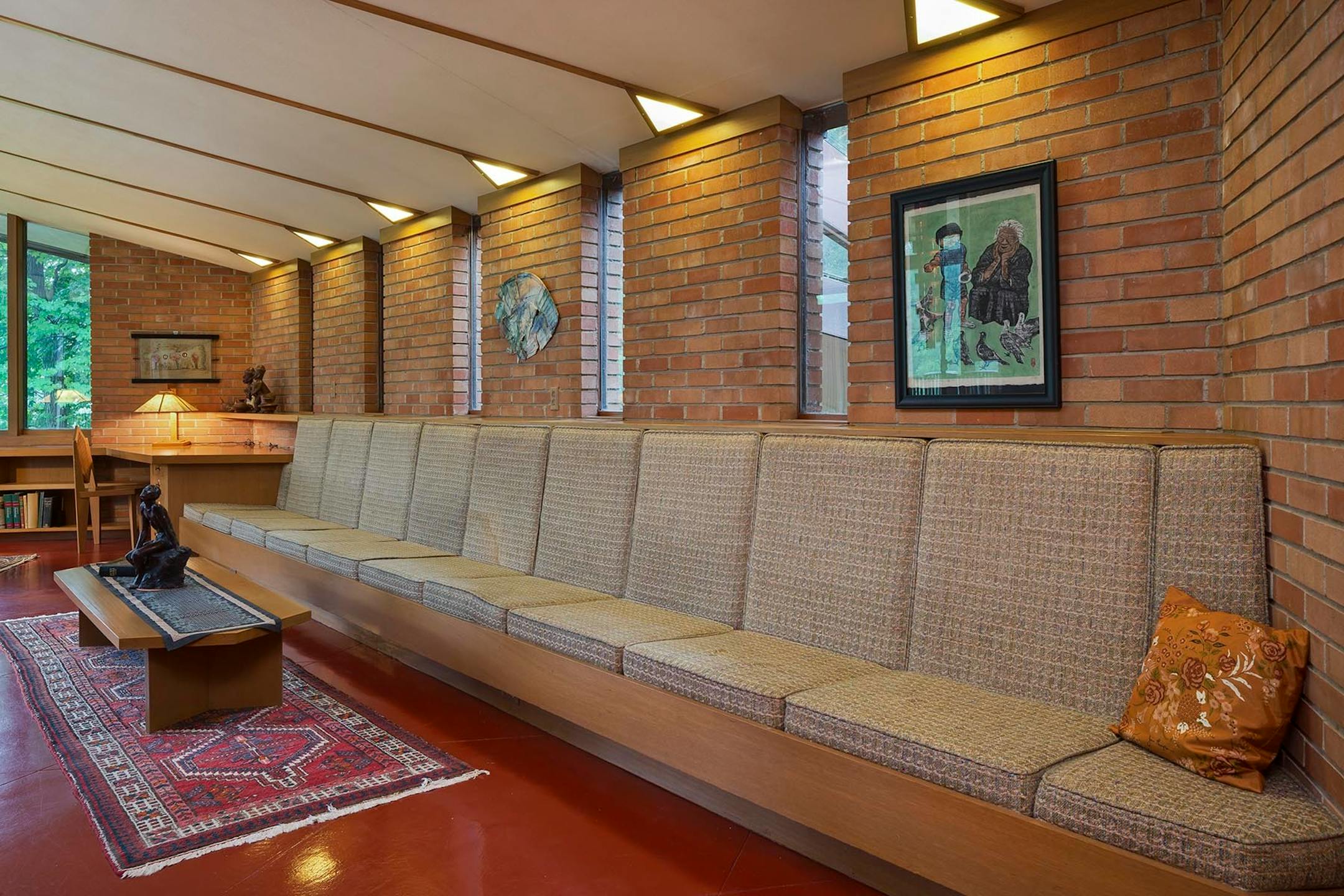 This rare Frank Lloyd Wright house in St. Louis Park – just one of a dozen Wright houses currently on the market nationwide - is on the market for $1.495 million.
Photos by LANDMARK courtesy of the Berg Larsen Group of Coldwell Banker Burnet