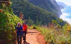 Not for the faint of heart, the Kalalau Trail has steep sections and stretches with thick, red mud. But the work pays off with incredible views of Kau