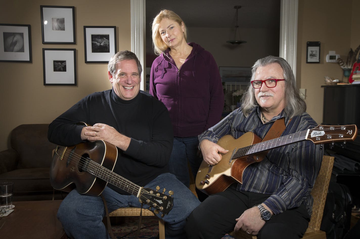 Tom Lieberman, Prudence Johnson and Tim Sparks rehearsed in her Minneapolis living room for Friday shows at the Dakota by their &#x2019;70s trio Rio Nido.