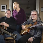 Tom Lieberman, Prudence Johnson and Tim Sparks rehearsed in her Minneapolis living room for Friday shows at the Dakota by their &#x2019;70s trio Rio N